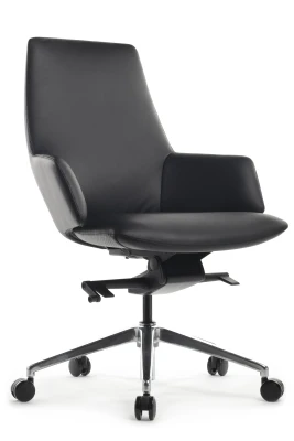 Кресло для персонала Riva Design Спелл-М / Spell-M B1719 черная кожа