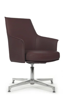 Кресло для персонала Riva Design Pocco-M / Rosso-M B1918 коричневая кожа